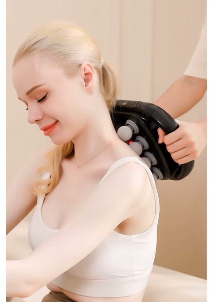 8 Başlıklı Şarjlı Isıtmalı Masaj Aleti