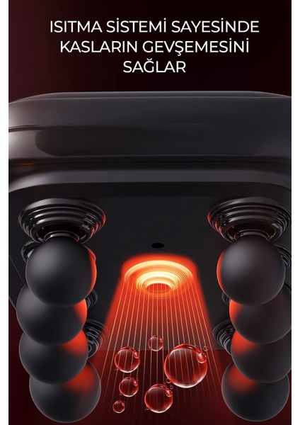 8 Başlıklı Şarjlı Isıtmalı Masaj Aleti