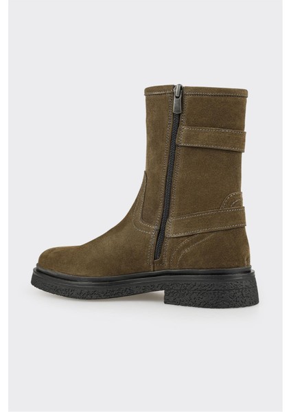 Yeşil Deri Kadın Günlük Bot modelleri