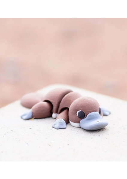 Modelerman Plodding Platypus – Kahverengi/gri Renkli 3D Baskı Hareketli Ornitorenk Figür, Eklemli Fidget Oyuncak, Koleksiyonluk Masaüstü Dekor, Çocuklar Için Eğlenceli Oyuncak & Anahtarlık modelleri
