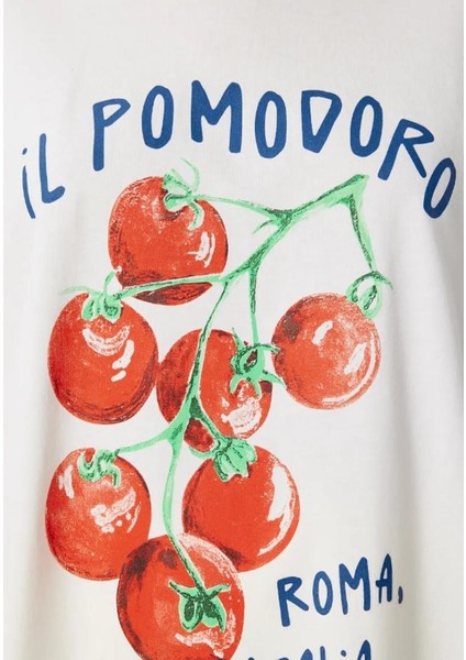 Kadın Oversize Kısa Kollu Baskılı %100 Pamuk T-Shirt fırsatları