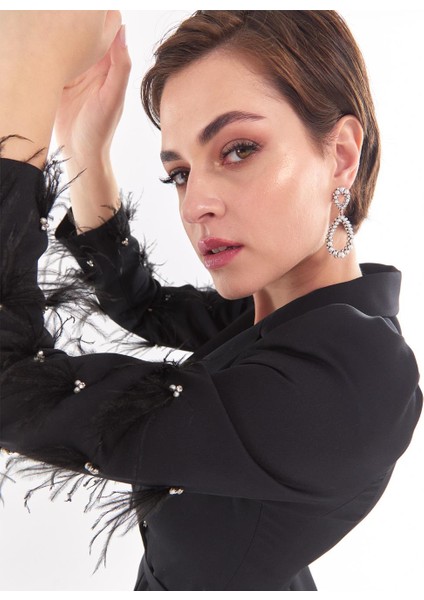 Püskül Detaylı Takım-Siyah modelleri