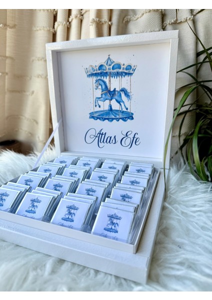 Yeni!! Atlıkarınca Erkek Bebek Çikolası 72LI Bebek Çikolatası Isimli fırsatları