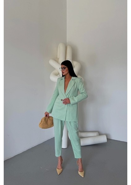 Keten Ceket - Pantolon Takım - Mint fiyatları