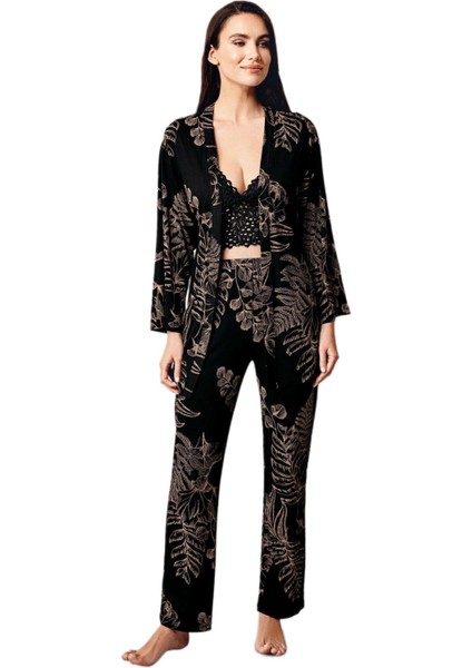 Kadın Siyah 3'lü Takım 3442