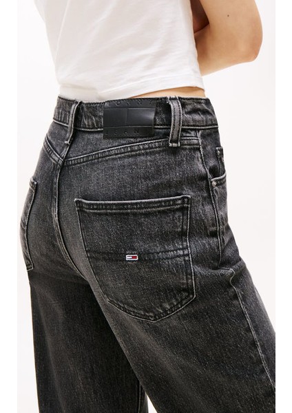 Kadın Layla Yüksek Bel Dar Düz Kesim Jean Pantolon - Eskitme Siyah fırsatları