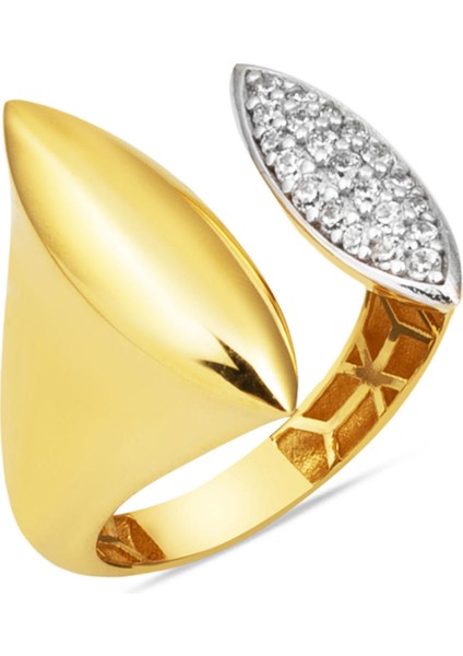 Markiz 14 Ayar Altın Twin Yüzük