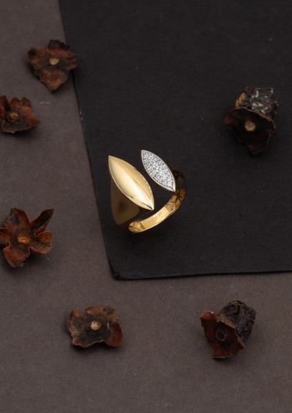 Markiz 14 Ayar Altın Twin Yüzük modelleri