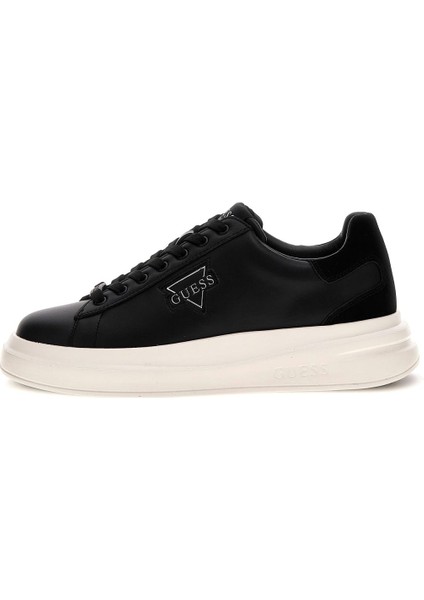 Erkek Elban Deri Kalın Tabanlı Sneaker - Siyah fiyatları