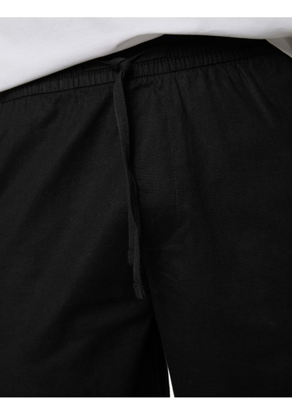 Regular Fit Keten Şort