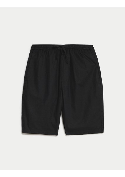 Regular Fit Keten Şort