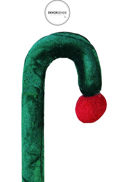 Yılbaşı Süsü Kadife Baston Yeşil 35 cm fiyatları