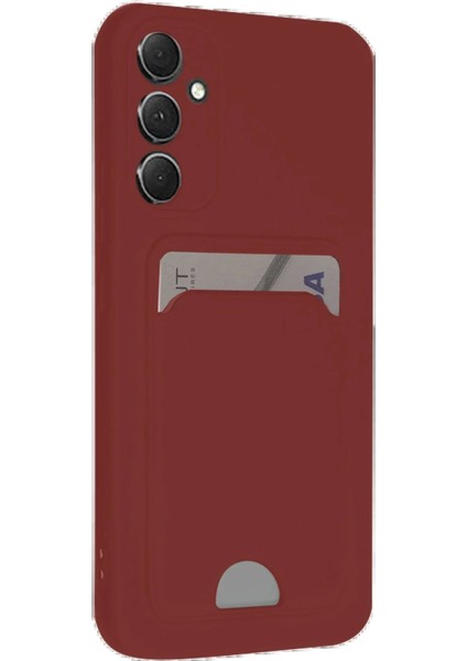 Newface Samsung Galaxy A16 5g Kılıf Kelvin Kartvizitli Silikon - Bordo fiyatları