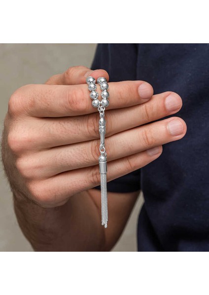 Gümüş Yuvarlak Erkek Tesbih fiyatları