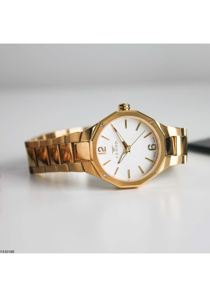 F43018B Çelik Kordonlu Kadın Kol Saati