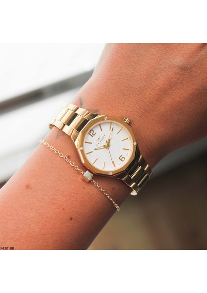 F43018B Çelik Kordonlu Kadın Kol Saati modelleri