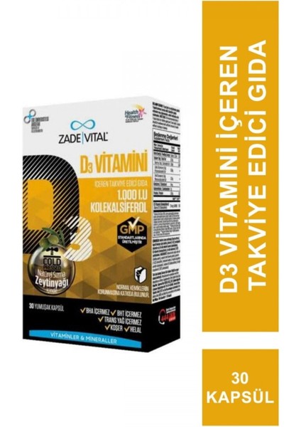 D3 Vitamini 30 Kapsül