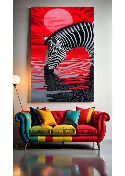 Kırmızı Halı Üzerinde Büyük Asalet Iı Ev Duvar Salon Güzellik Salonu Ofis Dükkan Dekarasyon Kanvas Tablo