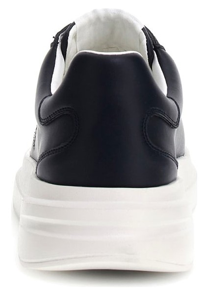 Erkek Elba Deri Kalın Tabanlı Sneaker - Lacivert / Beyaz modelleri