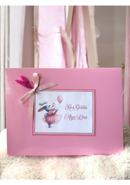 Isme Özel Tavşanlı (Elit Çikolata) Isimli Bebek Çikolatası 72LI Dogum-Yaş Günü-Hediyelik Çikolata