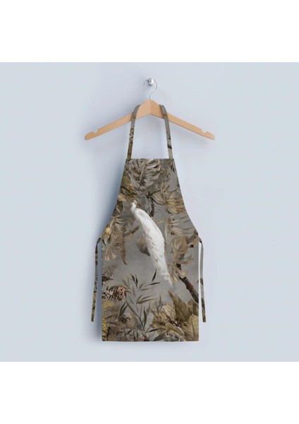 Tavuskuşu Tasarımlı Mutfak Önlüğü (Keten Kumaş, Uluslararası Yıkama ve Solmama Sertifikası) fiyatları