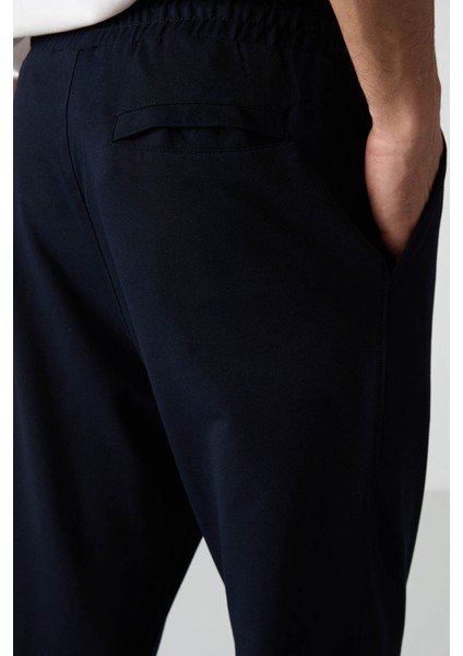 Comfort Fit Nakışlı Lacivert Erkek Eşofman Altı T15ER-82123_01 fırsatları