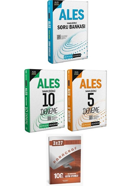 Pegem 2026 Ales Soru Bankası + 10+5 Deneme 3 Lü Set Anlakazan Paragraf