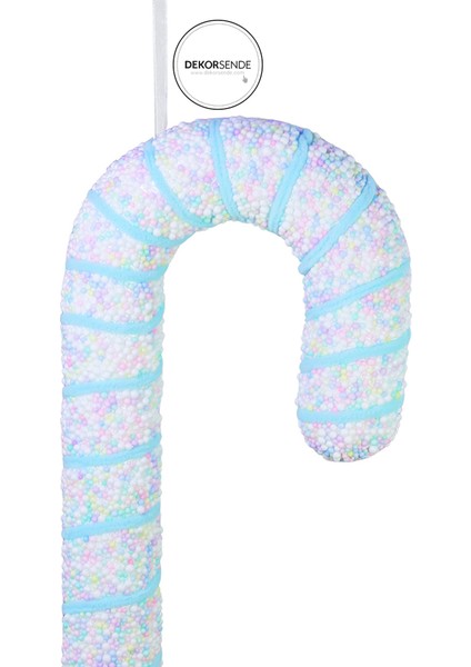 Yılbaşı Süsü Pastel Renk Baston Mavi Pembe 50 cm fiyatları