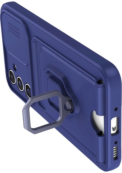 Newface Samsung Galaxy A26 Kılıf Zuma Kartvizitli Yüzüklü Silikon - Lacivert modelleri