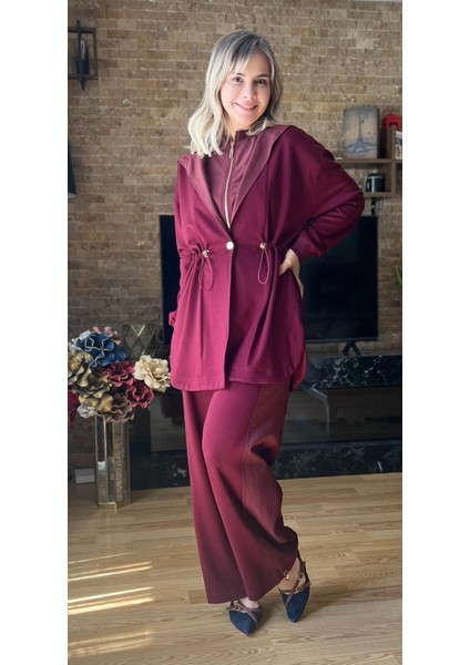 Premium Kalite Oyşo Kumaş Fermuarlı Hırka & Pantolon Ikili Takım - Kadın Eşofman Takımı modelleri