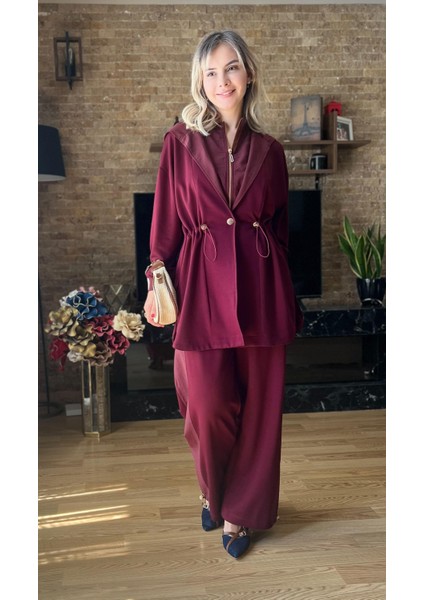 Premium Kalite Oyşo Kumaş Fermuarlı Hırka & Pantolon Ikili Takım - Kadın Eşofman Takımı indirimleri