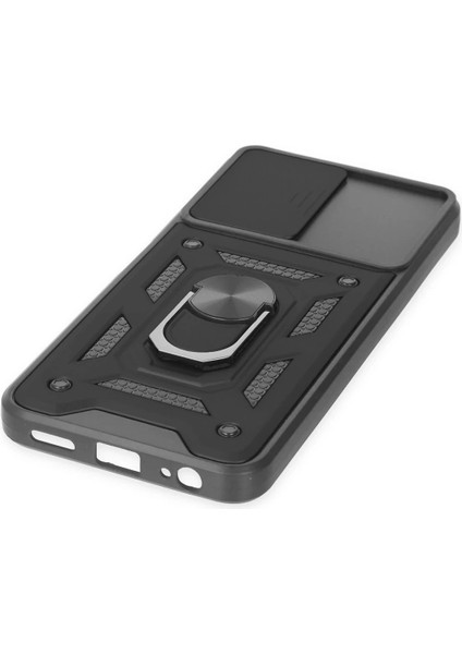 Newface Vivo Y16 Kılıf Pars Lens Yüzüklü Silikon - Siyah indirimleri