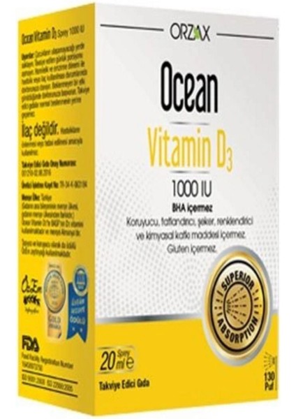 Vitamin D3 1000 Iu Sprey 20ML