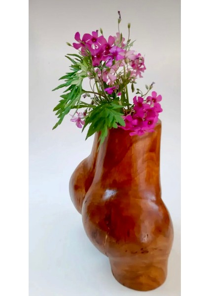 Ksa Silueti Ahşap El Oyması Vazo/biblo fiyatları