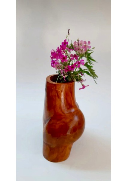 Ksa Silueti Ahşap El Oyması Vazo/biblo fırsatları