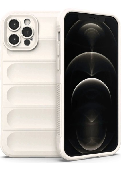 Newface iPhone 12 Pro Kılıf Optimum Silikon - Krem