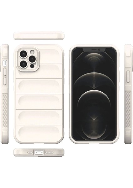 Newface iPhone 12 Pro Kılıf Optimum Silikon - Krem modelleri