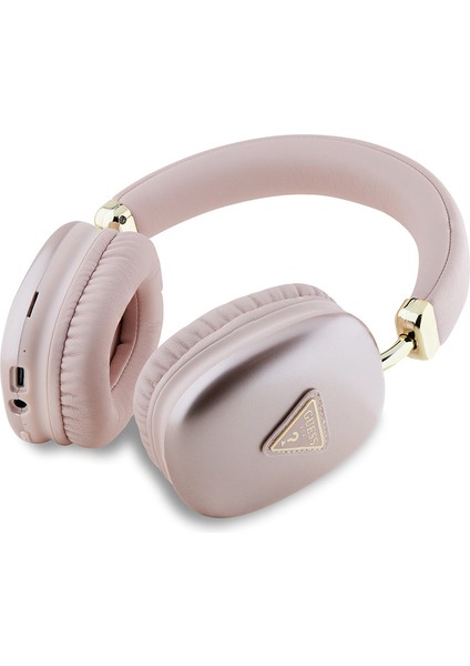 Orjinal Lisanslı Pu Metal Üçgen Logolu Kulak Üstü Bluetooth Kulaklık Luxury Dizayn Pembe fiyatları