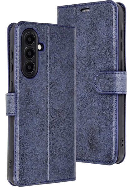 Newface Samsung Galaxy A56 Kılıf Trend S Plus Kapaklı Kılıf - Lacivert