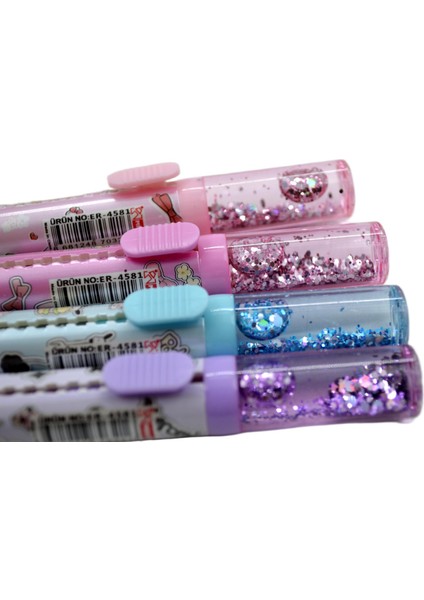 Anime Vibe Uzun Sürgülü Silgi Simli (ER-4581) 4 Adet fırsatları