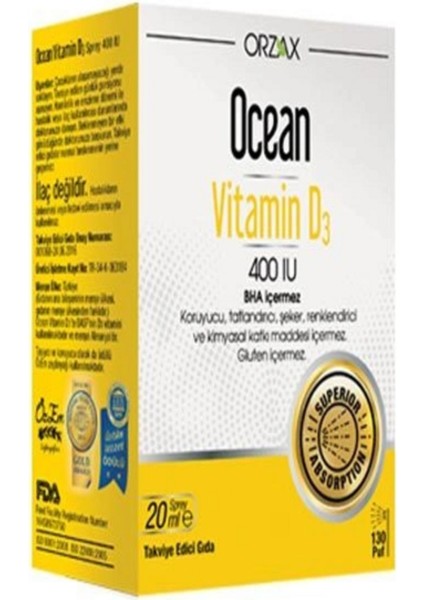 Vitamin D3 400 Iu Sprey 20ML