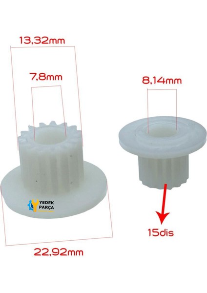 Kenwood Uyumlu Bms 01 Ekmek Yapma Makinası Motor Dişlisi (Ölçülere Dikkat Ediniz) fiyatları