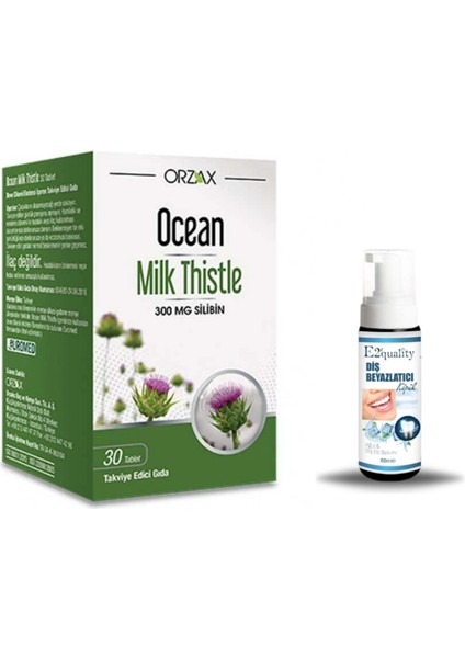 Milk Thistle Takviye Edici Gıda 30 Tablet + Hediye Diş Beyazlatıcı Köpük