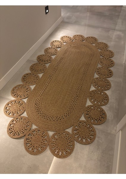 Marguerite Özel Tasarım Hasır Jüt Kilim – Koridor, Antre ve Salon Halısı Yolluk