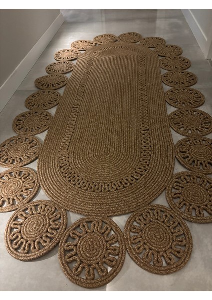 Marguerite Özel Tasarım Hasır Jüt Kilim – Koridor, Antre ve Salon Halısı Yolluk fırsatları
