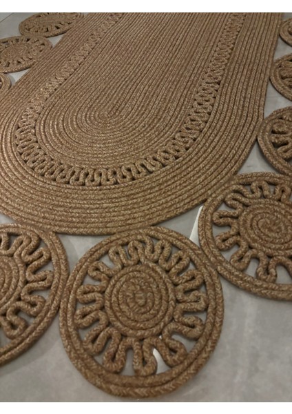 Marguerite Özel Tasarım Hasır Jüt Kilim – Koridor, Antre ve Salon Halısı Yolluk