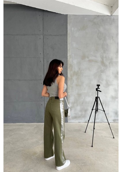 Gabardin Palazzo Pantolon - Haki fırsatları