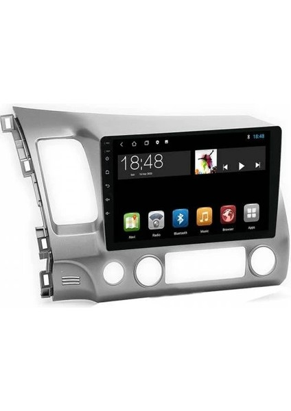 MYG-8128 Serisi Honda Civic Fd6 2006-2012 Model Uyumlu 8gb Ram 128GB Hafıza QLED Carplay Android Auto Destekli Multimedya Oem Navigasyonlu Teyp