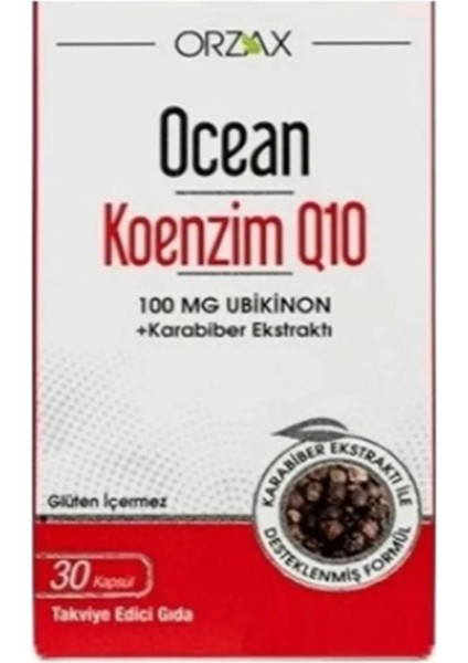 Orzax Ocean Koenzim Q10 30 Karabiber Ekstraktı Takviye Edici Gıda