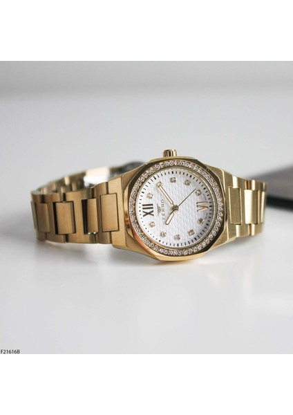 F21616B Çelik Kordonlu Kadın Kol Saati